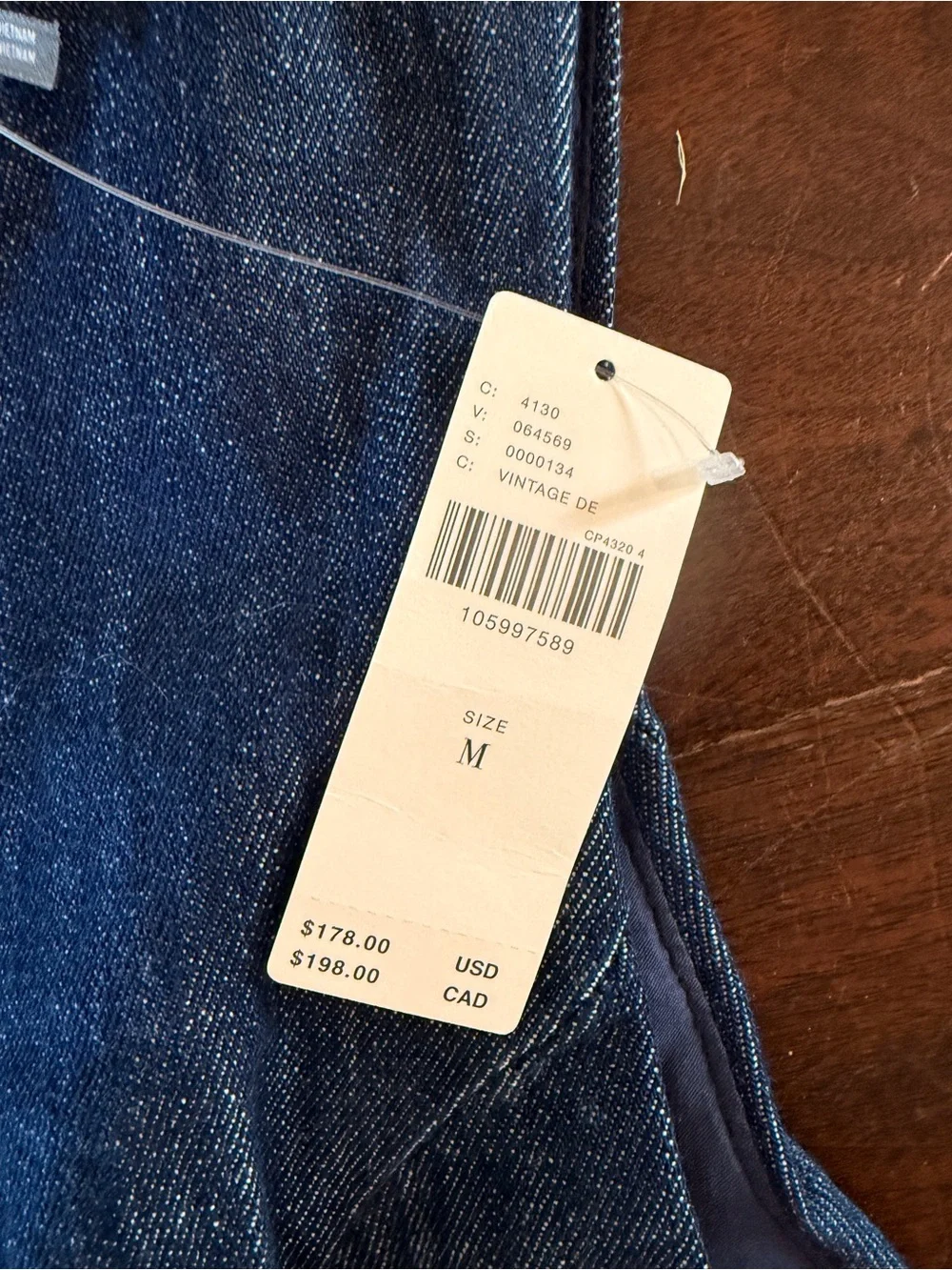 Anthropologie Boat Neck Denim Bubble Midi Dress NWT - Picture 5 of 5